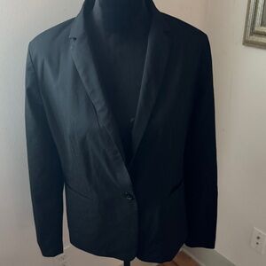 Ann Taylor Petites single front Classic Black Women's‎ Blazer suit coat Sz 12P